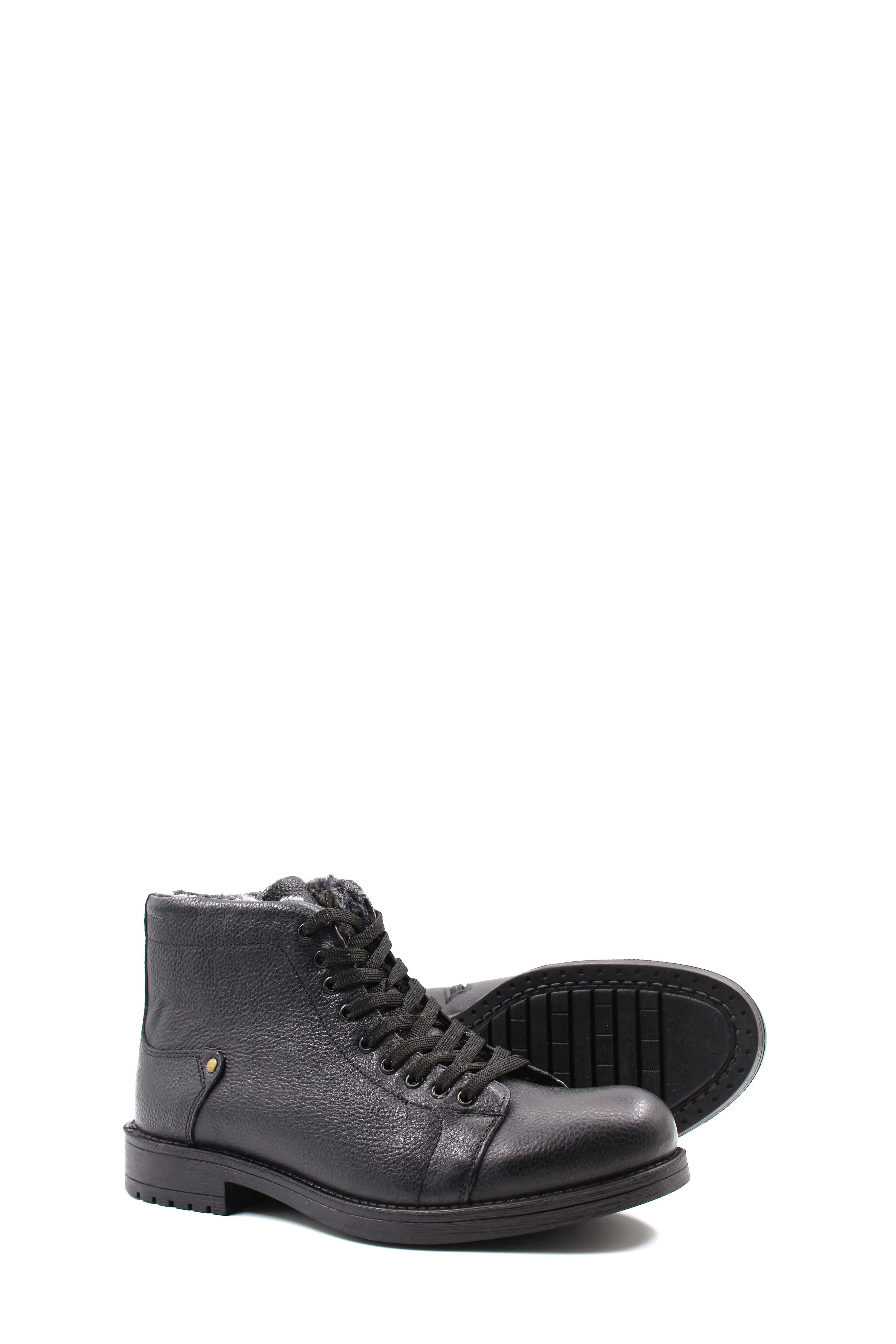 Black Leather Lace-Up Boots Wessi sold by Wessi product image thumbnail 3