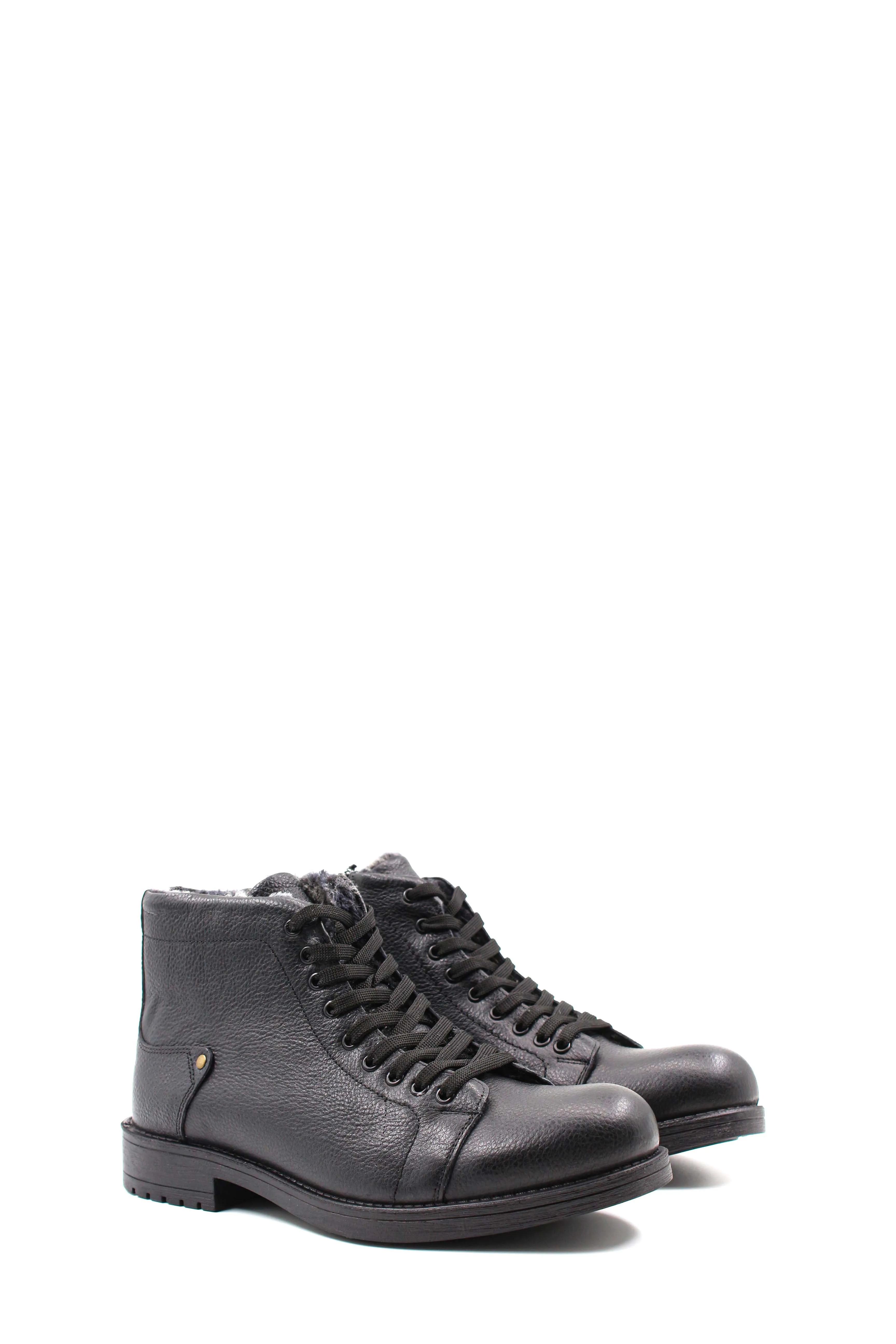 Black Leather Lace-Up Boots Wessi sold by Wessi product image thumbnail 4