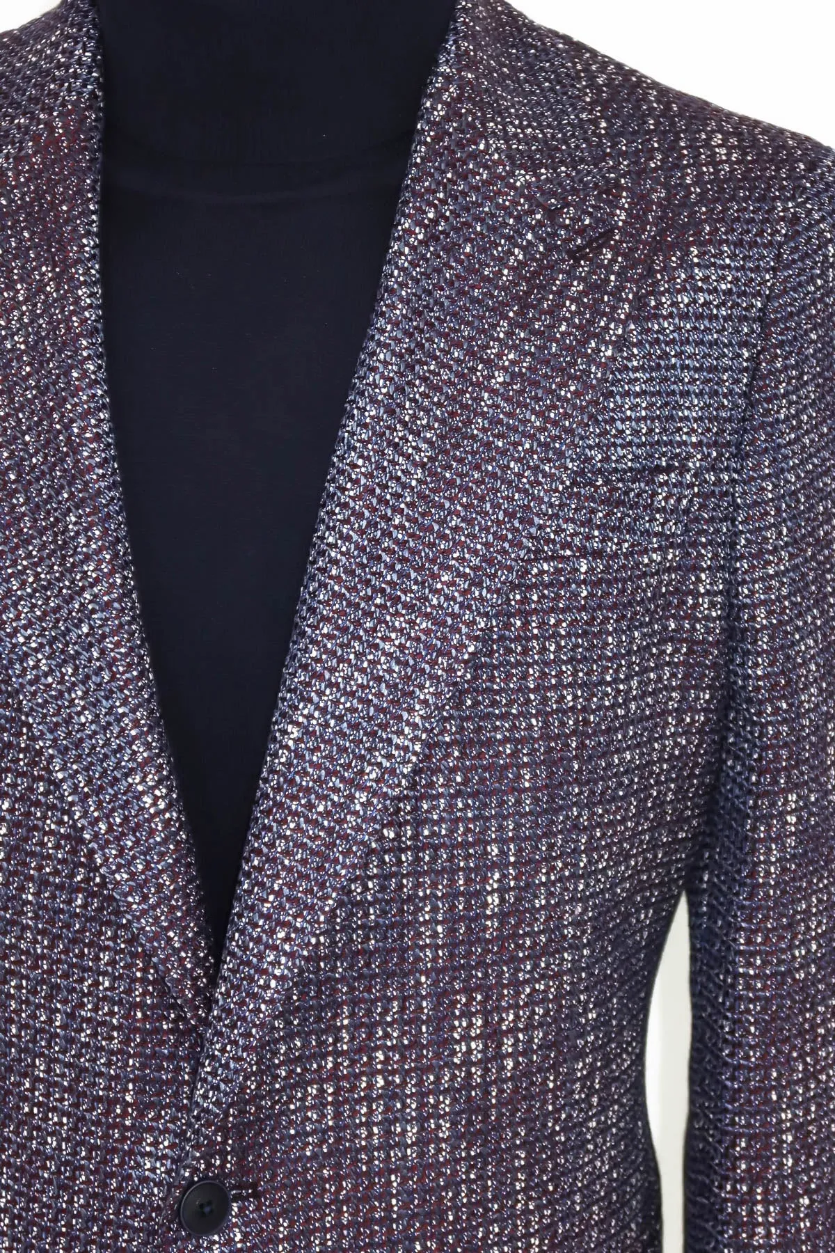 Slim Fit Patterned Sport Purple Men Blazer - Wessi sold by Wessi product image thumbnail 2