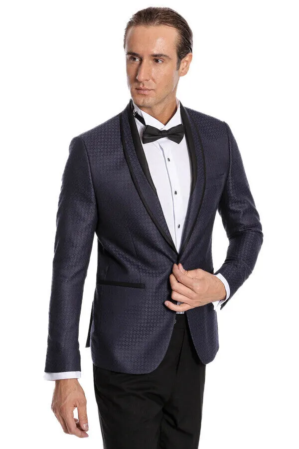 Burgundy Shawl Lapel Patterned Suit | Wessi sold by Wessi product image thumbnail 4