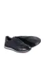 Men's Navy Blue Casual Leather Sneakers with Grey Accents - Wessi sold by Wessi
