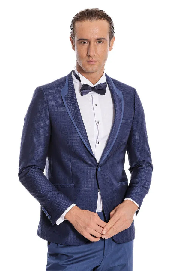Dot Patterned Dark Blue Tuxedo - Wessi sold by Wessi product image thumbnail 5