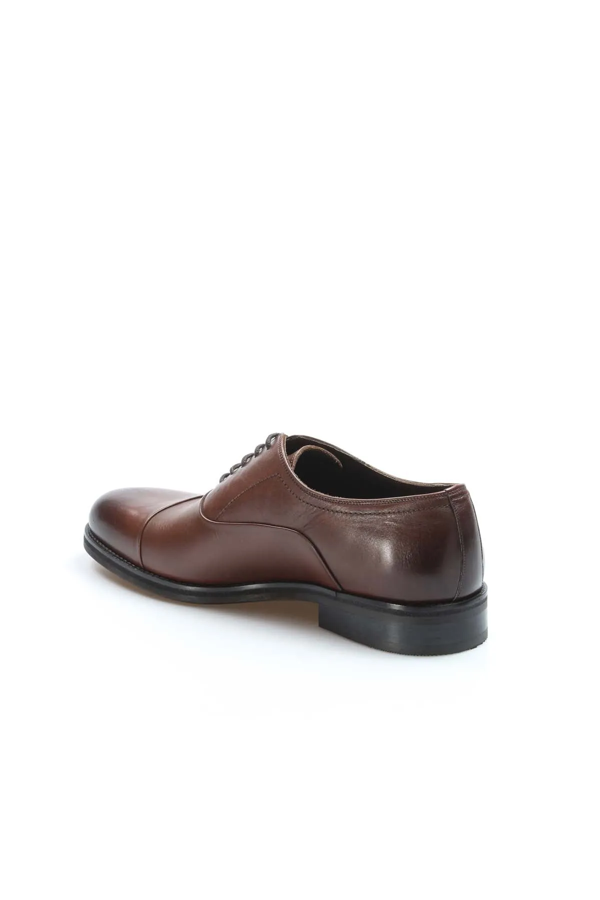 Men's Brown Leather Cap Toe Oxford Shoes - Wessi sold by Wessi product image thumbnail 2