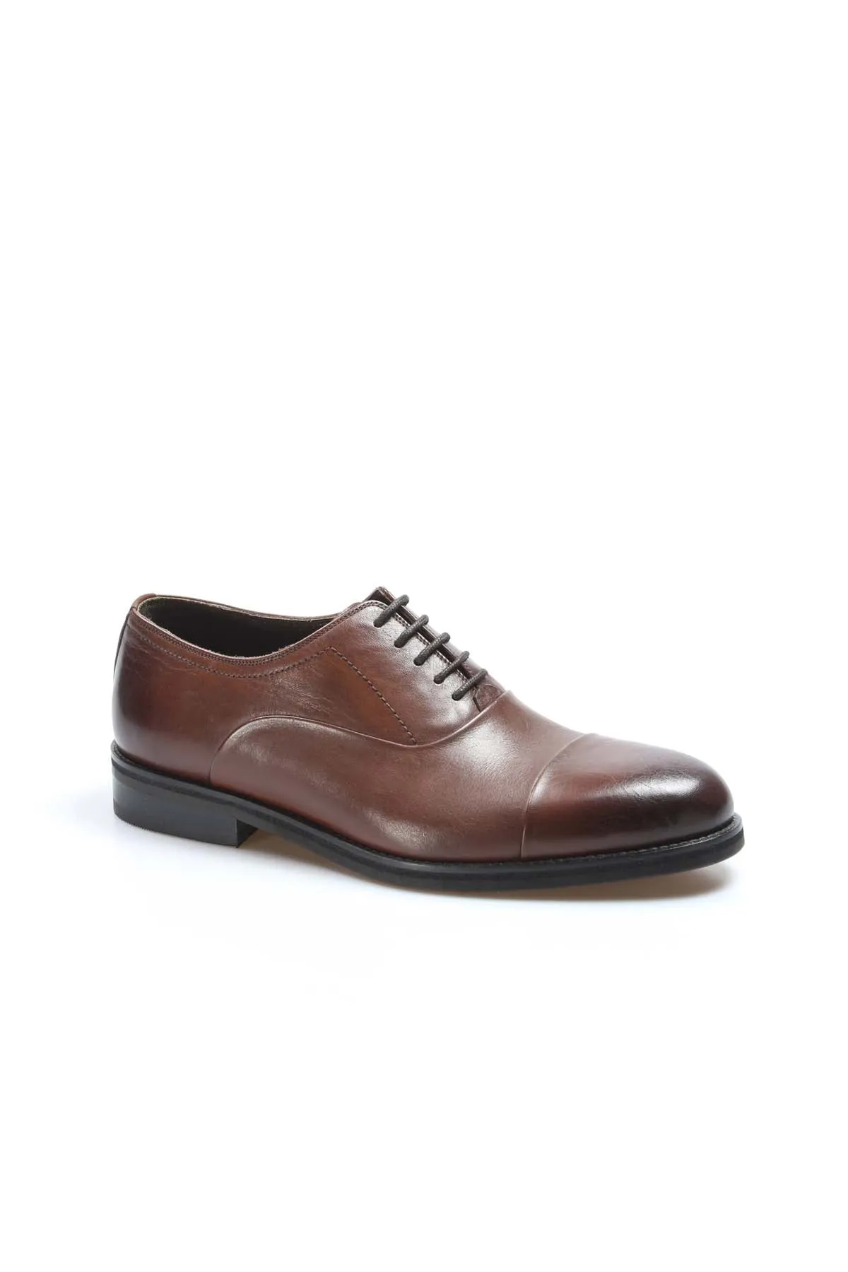 Men's Brown Leather Cap Toe Oxford Shoes - Wessi sold by Wessi product image thumbnail 3