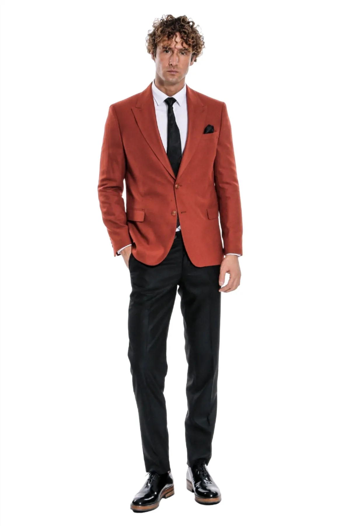 Plain Slim Fit Sport Burgundy Men Blazer - Wessi sold by Wessi product image thumbnail 3