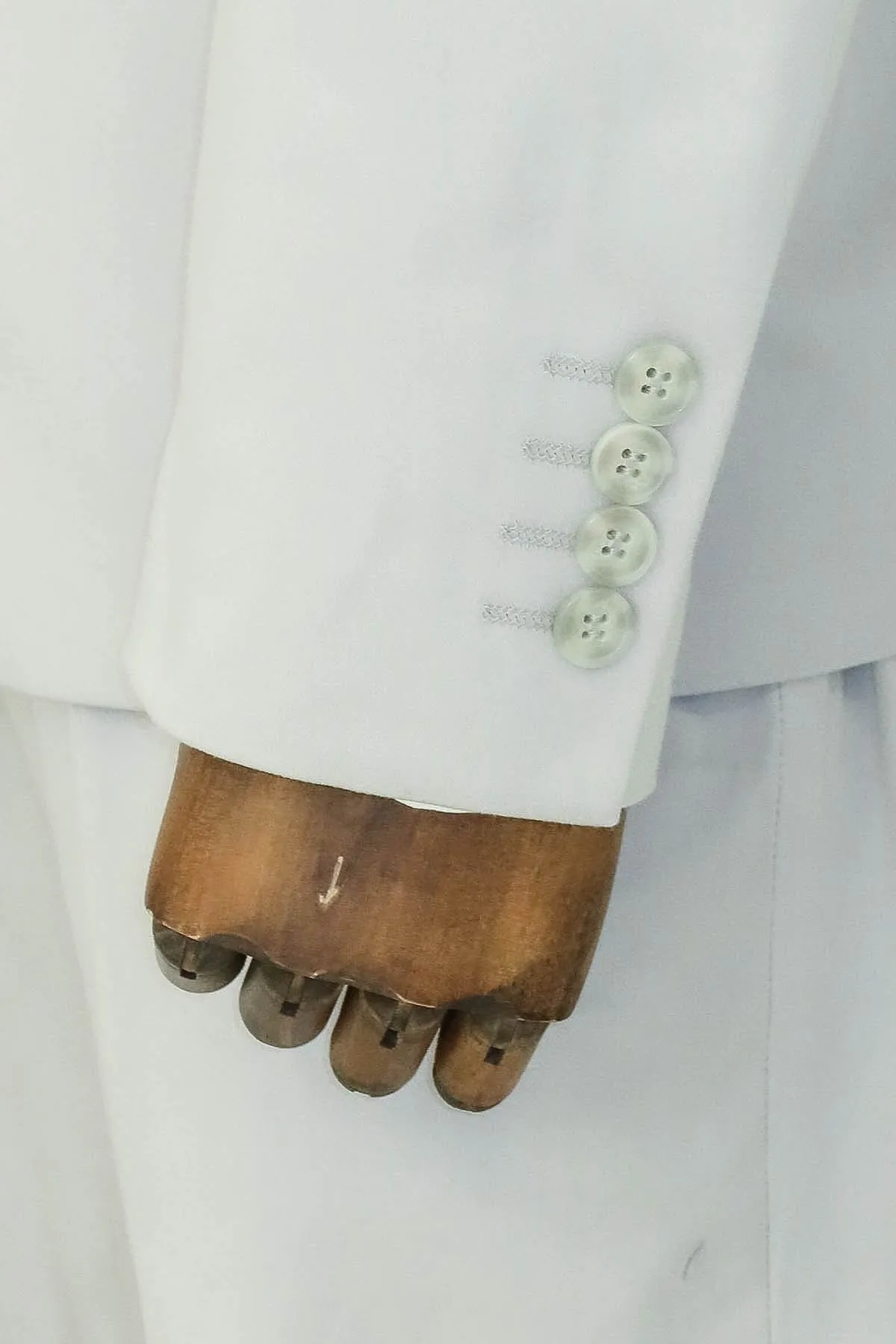 Wide Peak Lapel Slim Fit Light Gray Men Double-Breasted Suit - Wessi sold by Wessi product image thumbnail 5