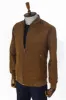 Plain Zippered Pockets Brown Men Bomber Coat - Wessi sold by Wessi