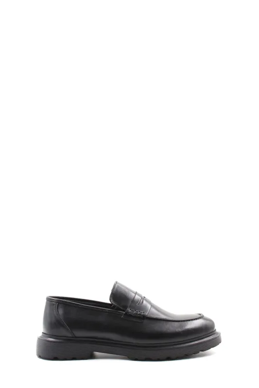 Black Leather Chunky Loafers Wessi sold by Wessi