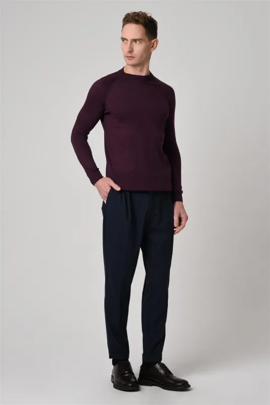 Damson Crew Neck Slim Fit Knitwear Sweater - Wessi sold by Wessi