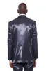 Two Buttons Two Piece Slim Fit Satin Navy Blue Men Suit sold by Wessi