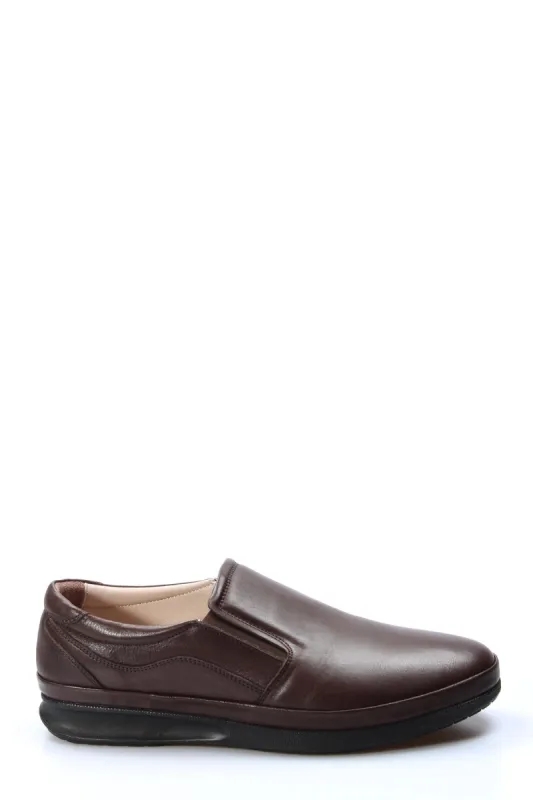 Brown Leather Slip-On Loafers Wessi sold by Wessi