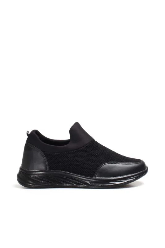 Men's Black Mesh Slip-On Sneakers with Cushioned Sole - Wessi sold by Wessi