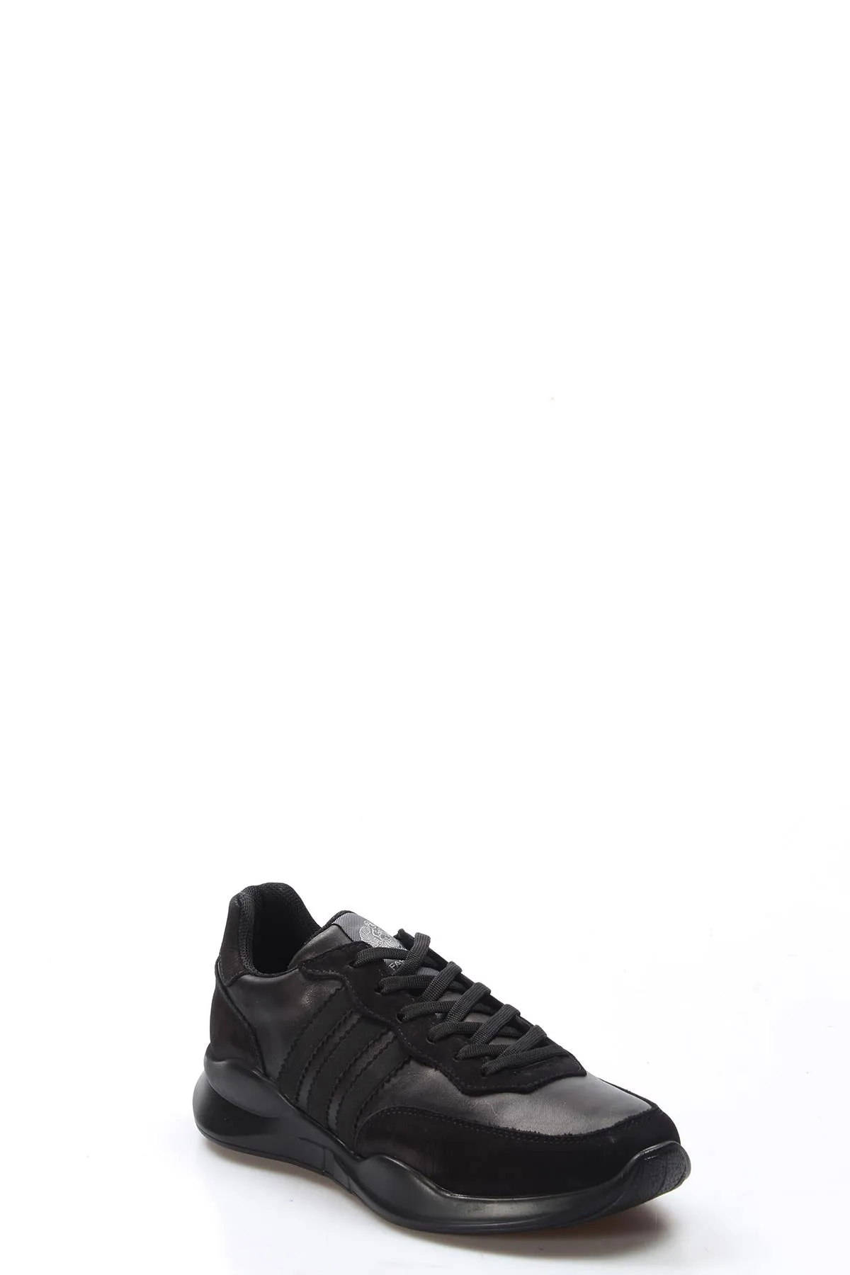 Black Suede Lace-Up Sneakers-Wessi sold by Wessi product image thumbnail 4