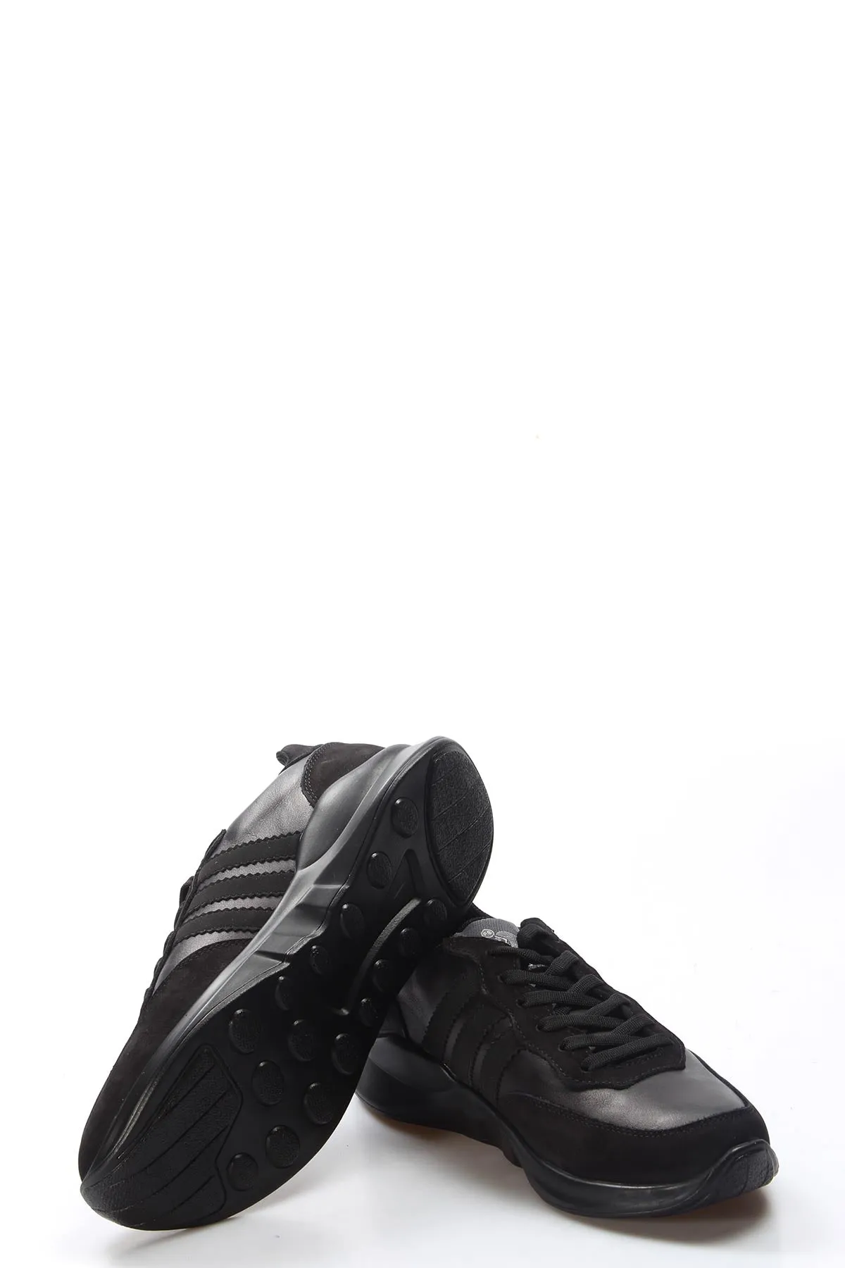 Black Suede Lace-Up Sneakers-Wessi sold by Wessi product image thumbnail 5