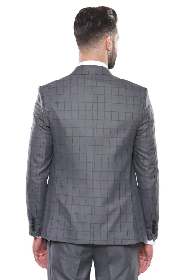Grey Vested Checked Suit - Wessi sold by Wessi product image thumbnail 4