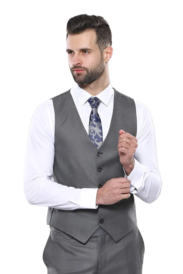 Grey Vested Checked Suit - Wessi sold by Wessi product image thumbnail 5