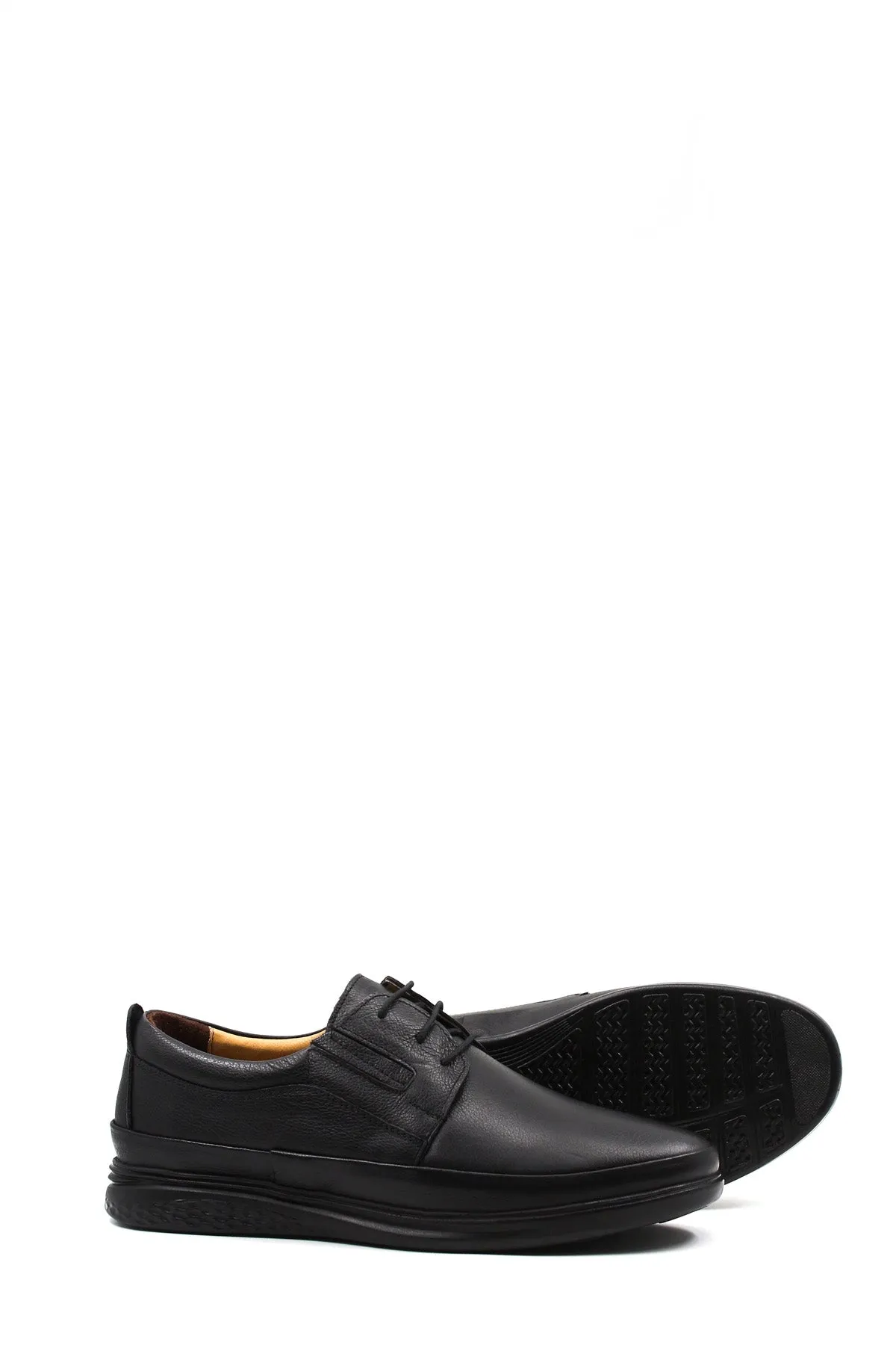 Black Leather Casual Lace-Up Shoes Wessi sold by Wessi product image thumbnail 4