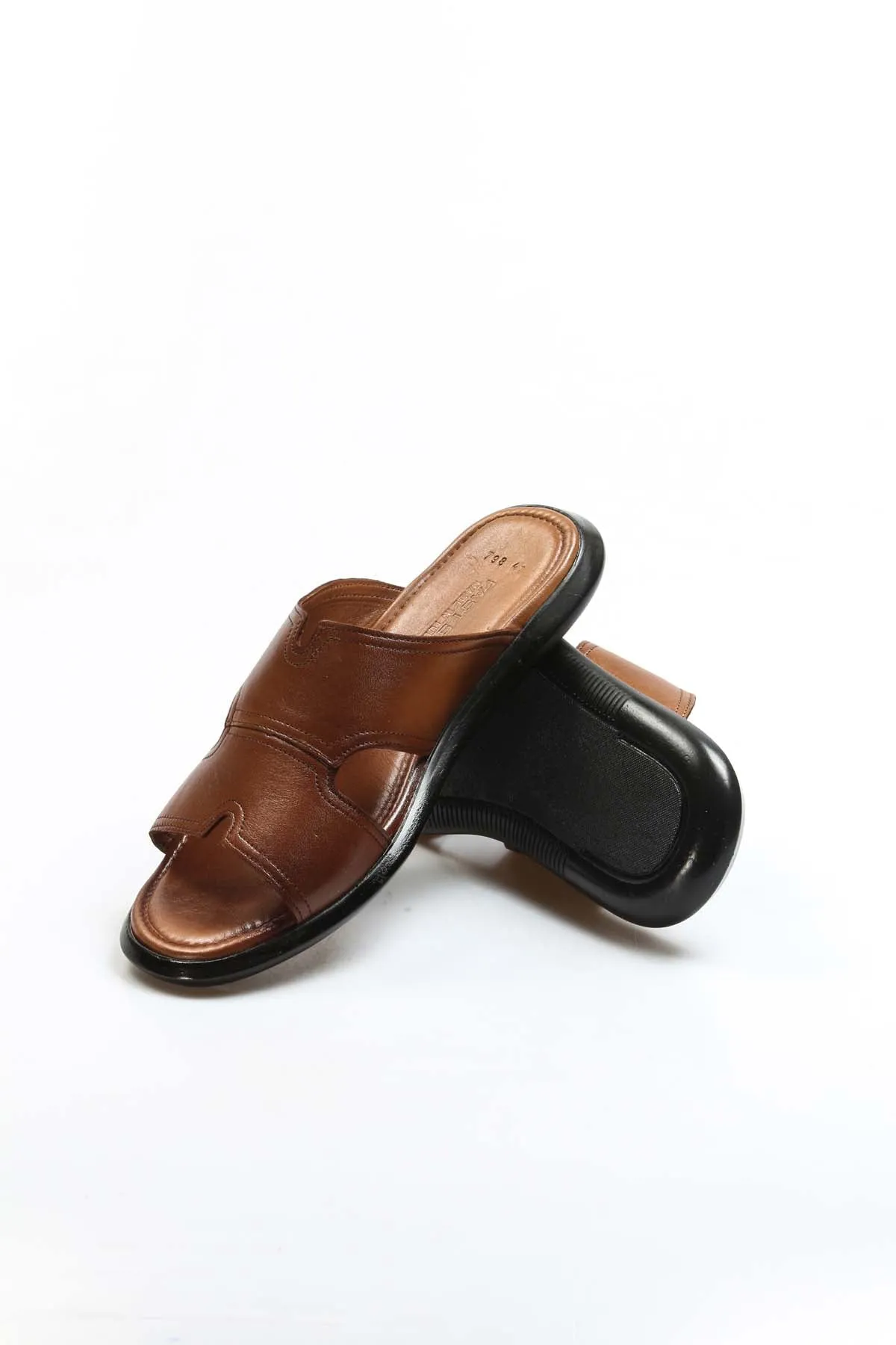 Brown Open Toe Leather Sandals-Wessi sold by Wessi product image thumbnail 4