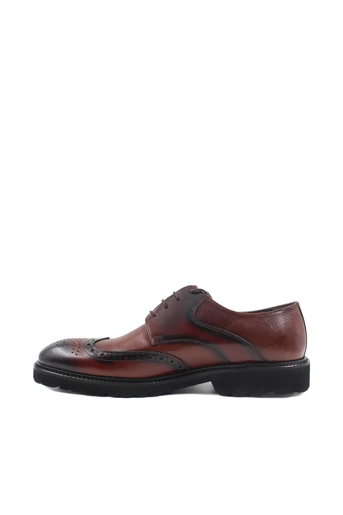 Men's Brown Leather Brogue Dress Shoes - Wessi sold by Wessi product image thumbnail 3