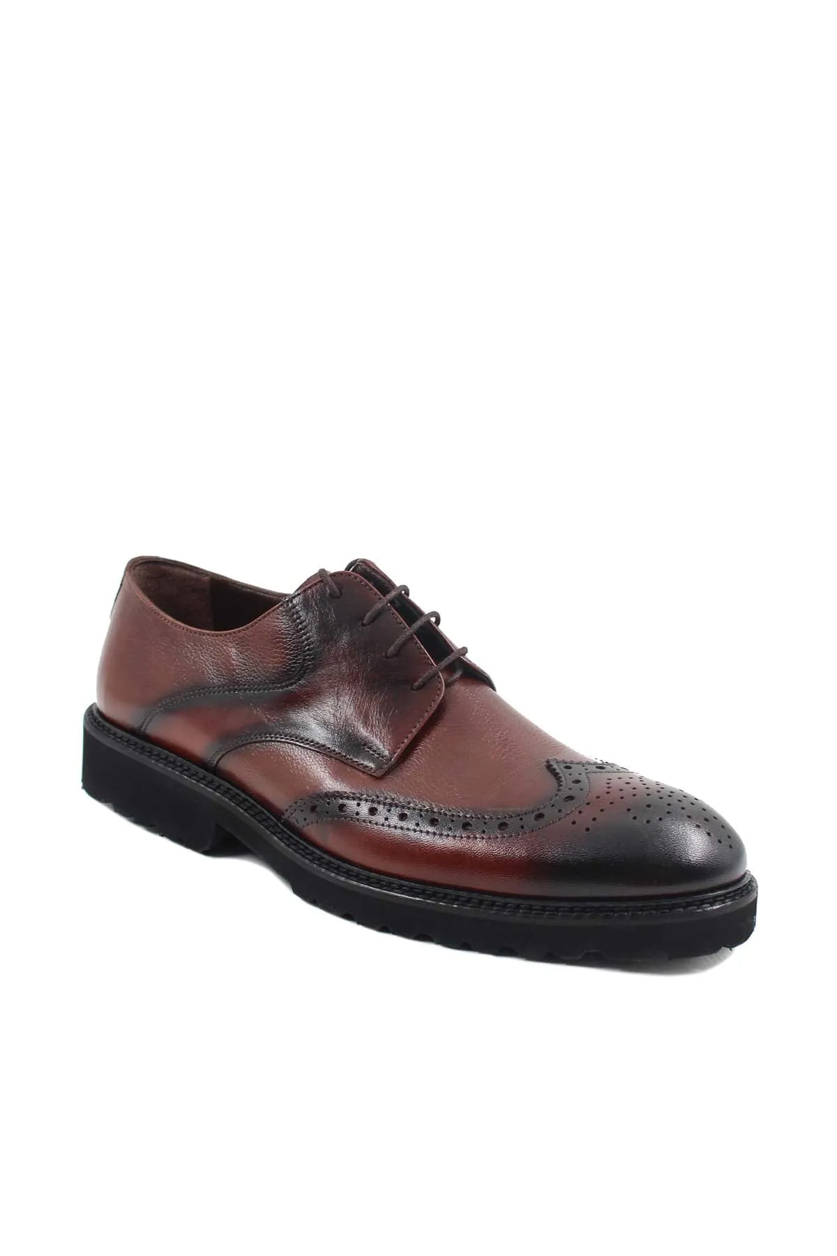 Men's Brown Leather Brogue Dress Shoes - Wessi sold by Wessi product image thumbnail 4