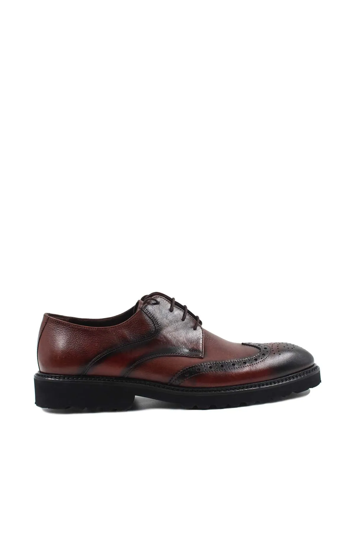 Men's Brown Leather Brogue Dress Shoes - Wessi sold by Wessi product image thumbnail 2