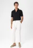 Men's Ecru High Waist Girdle Closure  Trousers - Wessi sold by Wessi