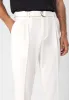 Men's Ecru High Waist Girdle Closure  Trousers - Wessi sold by Wessi