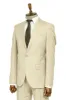 Two Piece Slim Fit Single Button Beige Men Suit sold by Wessi