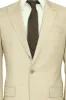 Two Piece Slim Fit Single Button Beige Men Suit sold by Wessi