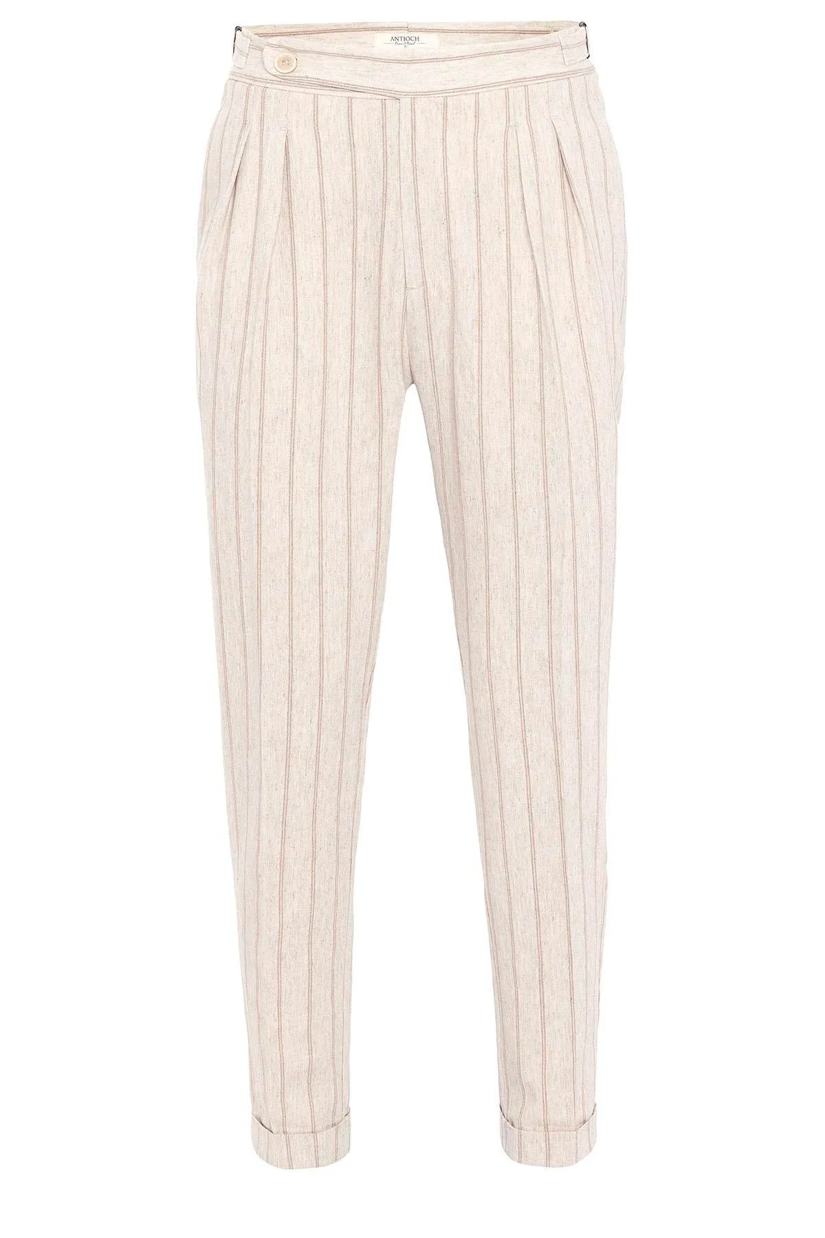 Men's Mink Vizon High-Waist Linen Blend Pants - Wessi sold by Wessi product image thumbnail 5