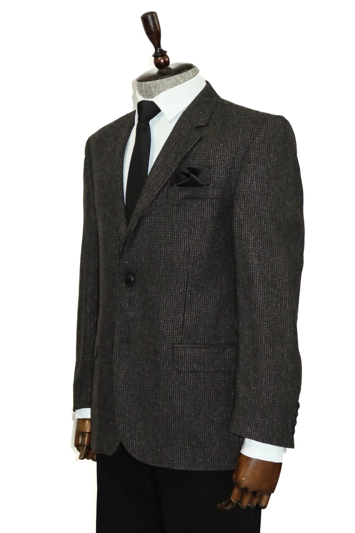 4 Drop Regular Cut Anthracite Men Blazer - Wessi sold by Wessi product image thumbnail 3