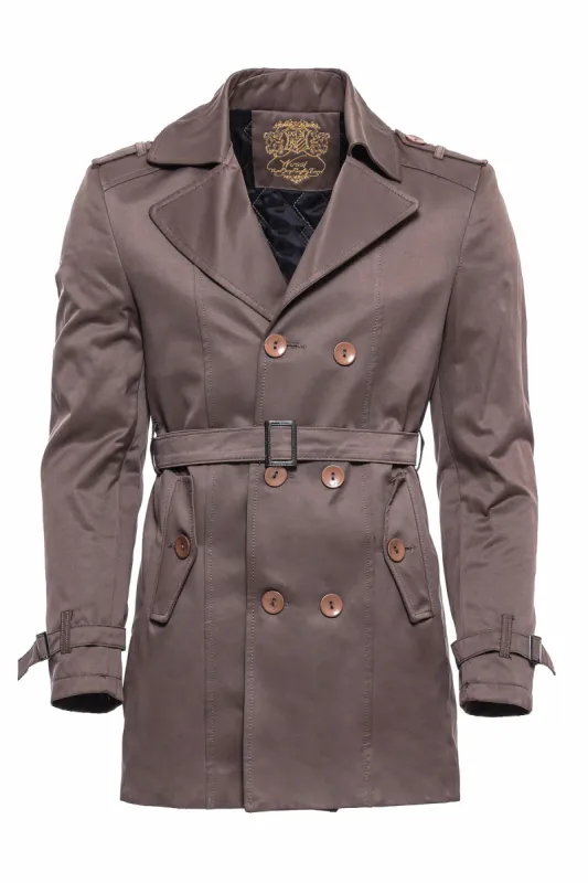 Double Breasted Beige Men Trenchcoat - Wessi sold by Wessi