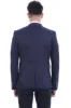 Single Button Standing Collar Navy Blue Men Blazer - Wessi sold by Wessi