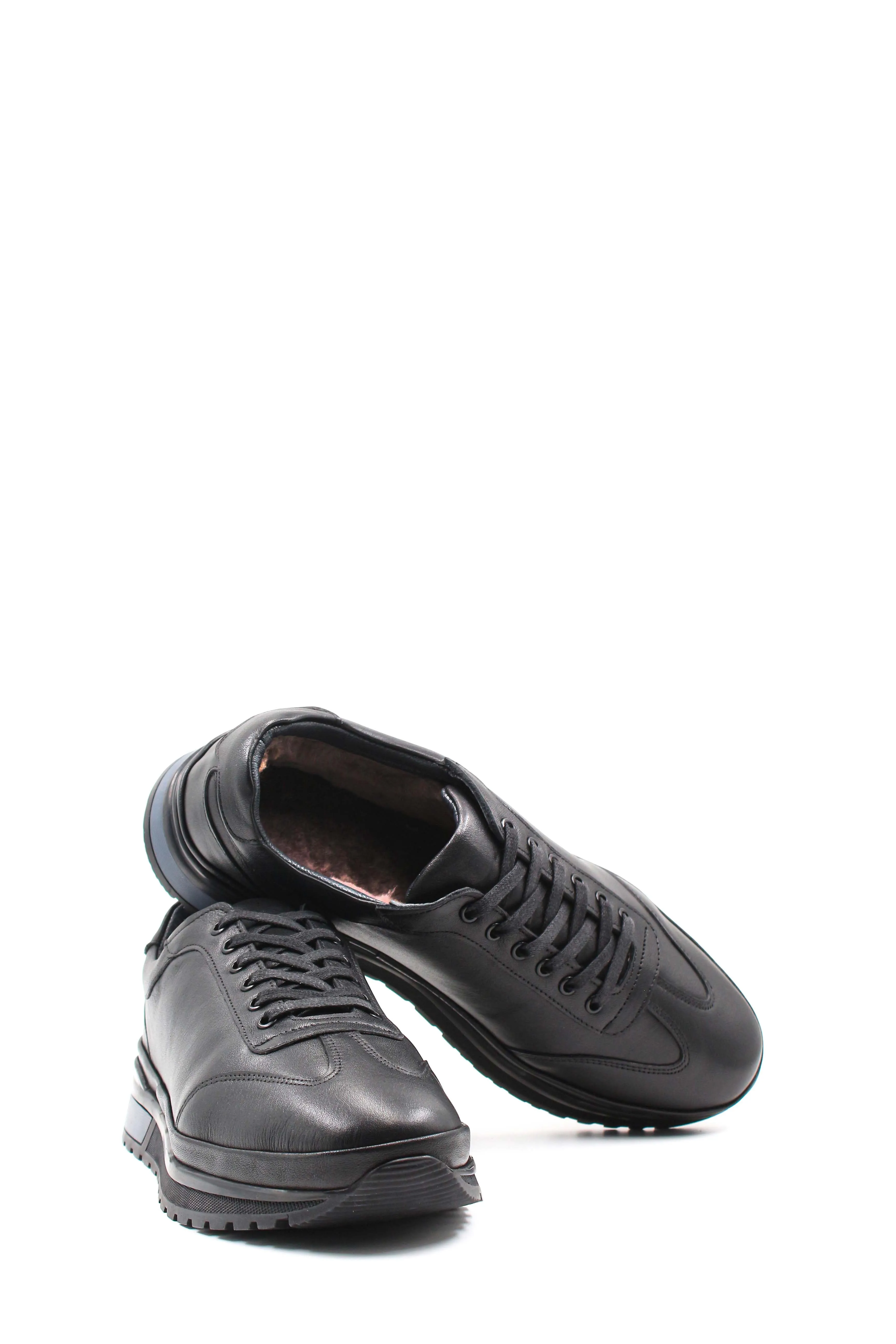 Black Leather Casual Sneakers Wessi sold by Wessi product image thumbnail 4