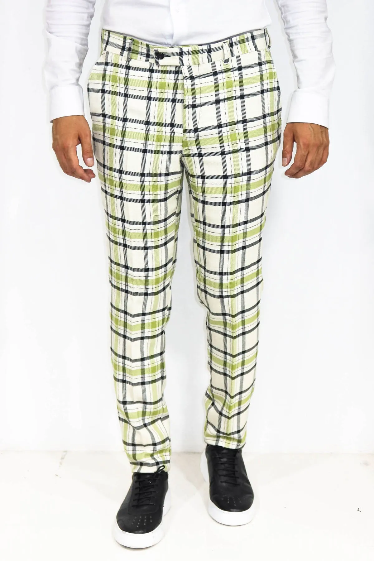 Slim Fit Checked Grey Men Pants - Wessi sold by Wessi product image thumbnail 3