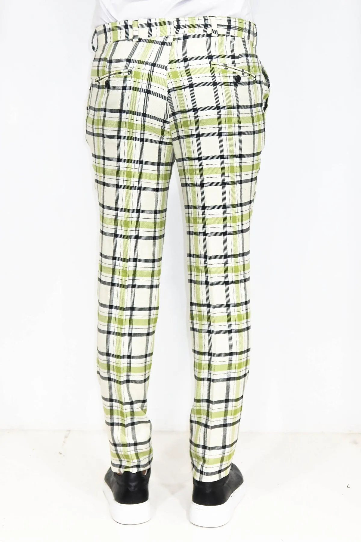 Slim Fit Checked Grey Men Pants - Wessi sold by Wessi product image thumbnail 5