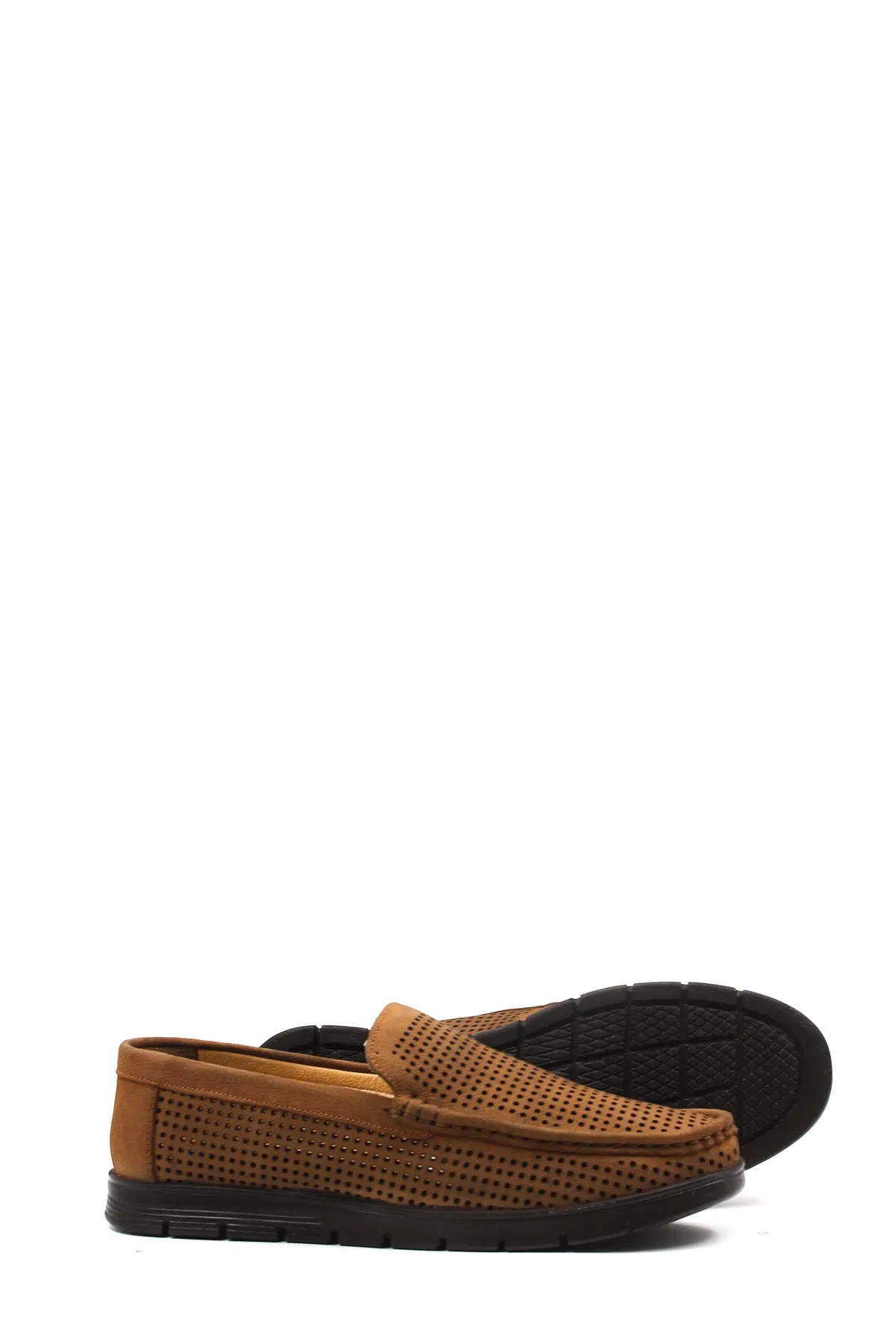 Tan Perforated Suede Loafers Wessi sold by Wessi product image thumbnail 4