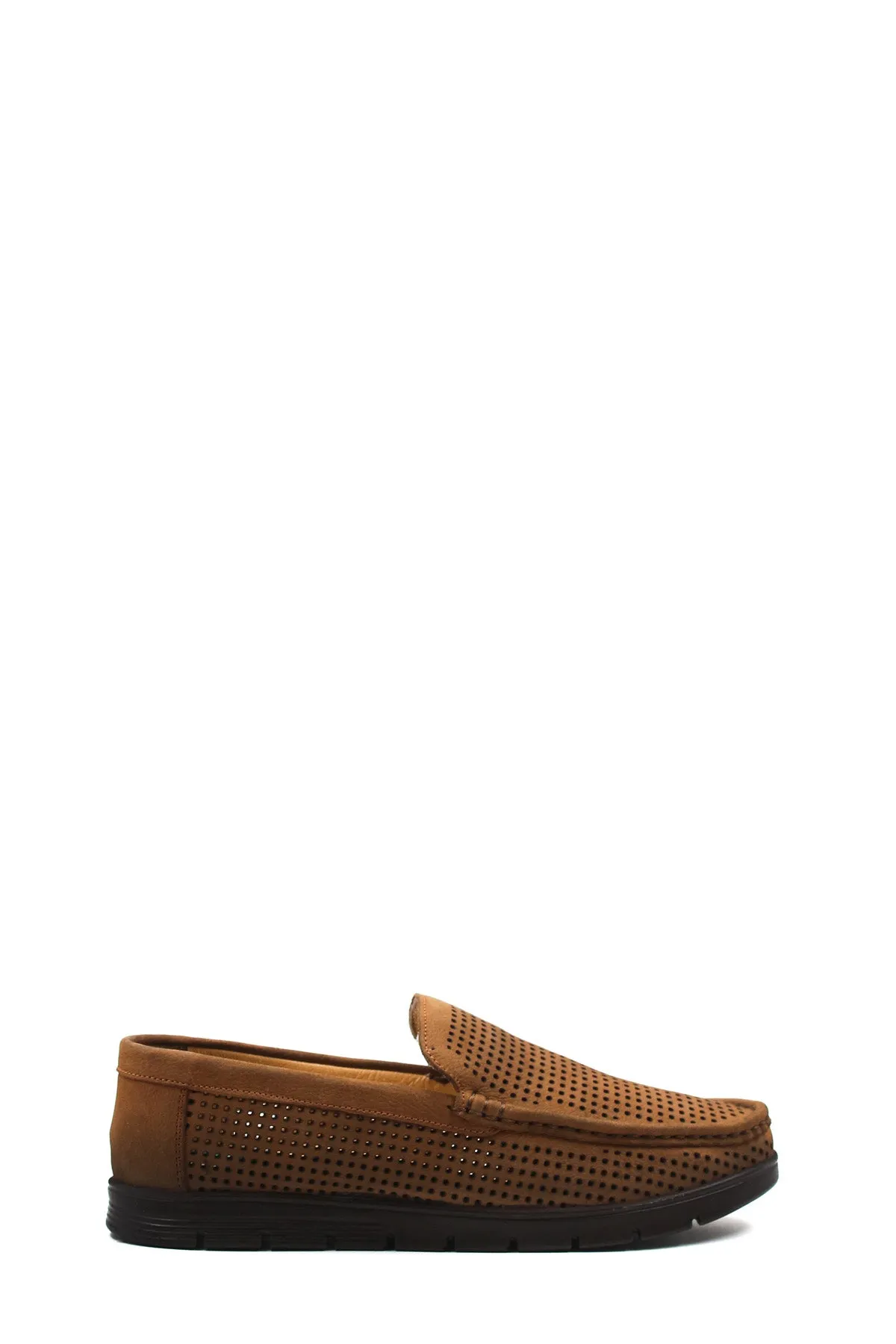 Tan Perforated Suede Loafers Wessi sold by Wessi