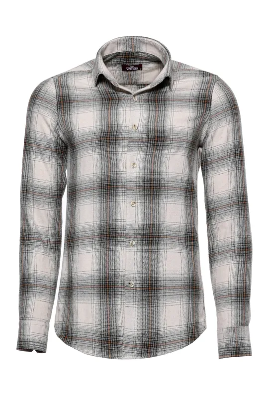 Checked Beige Men Lumberjack Shirt - Wessi sold by Wessi