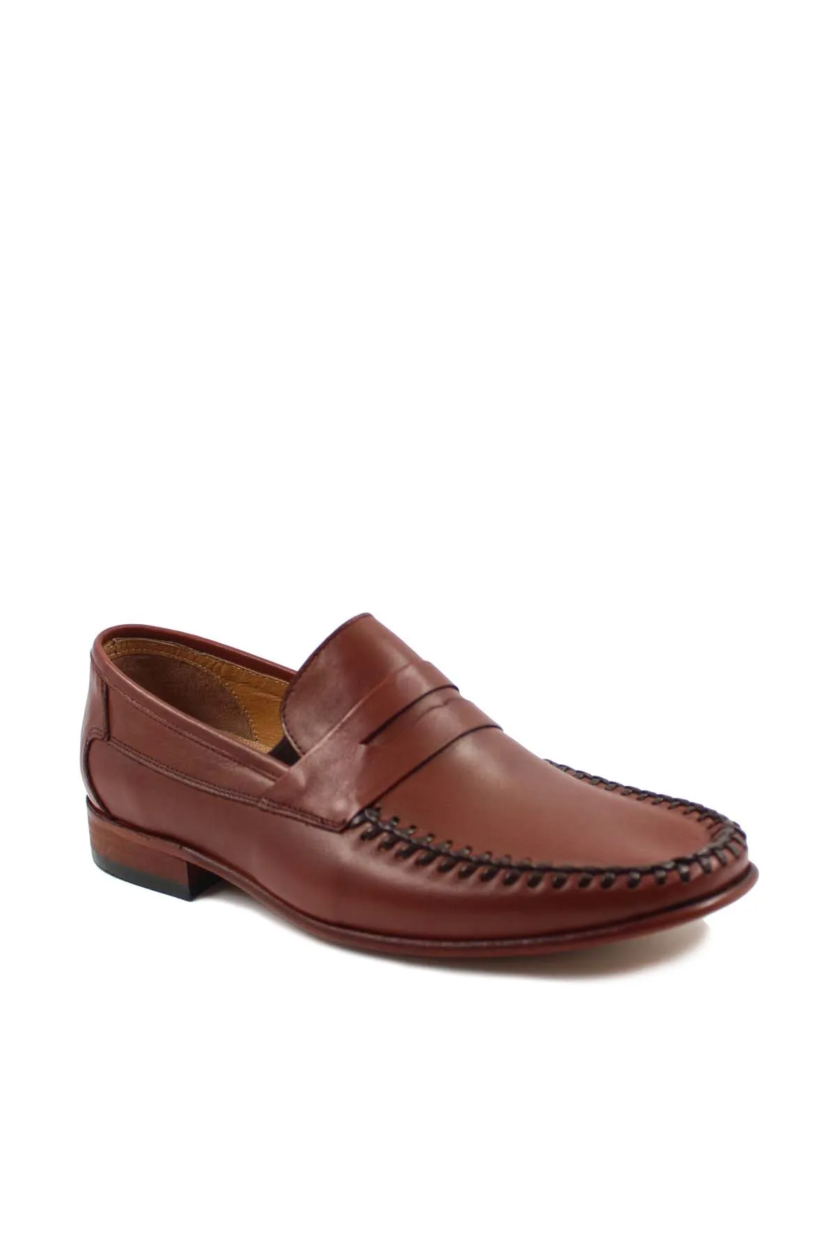 Tan Leather Moccasin Loafers Wessi sold by Wessi product image thumbnail 3
