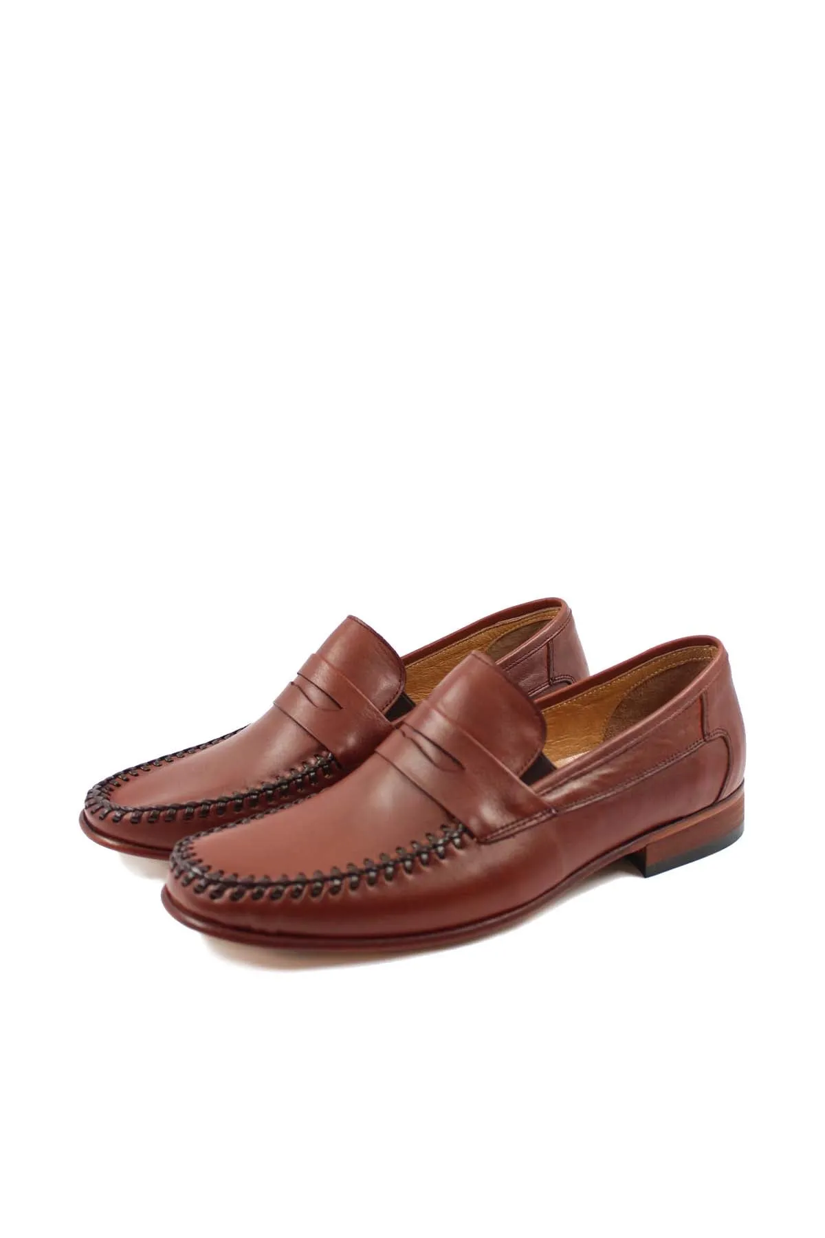 Tan Leather Moccasin Loafers Wessi sold by Wessi product image thumbnail 5