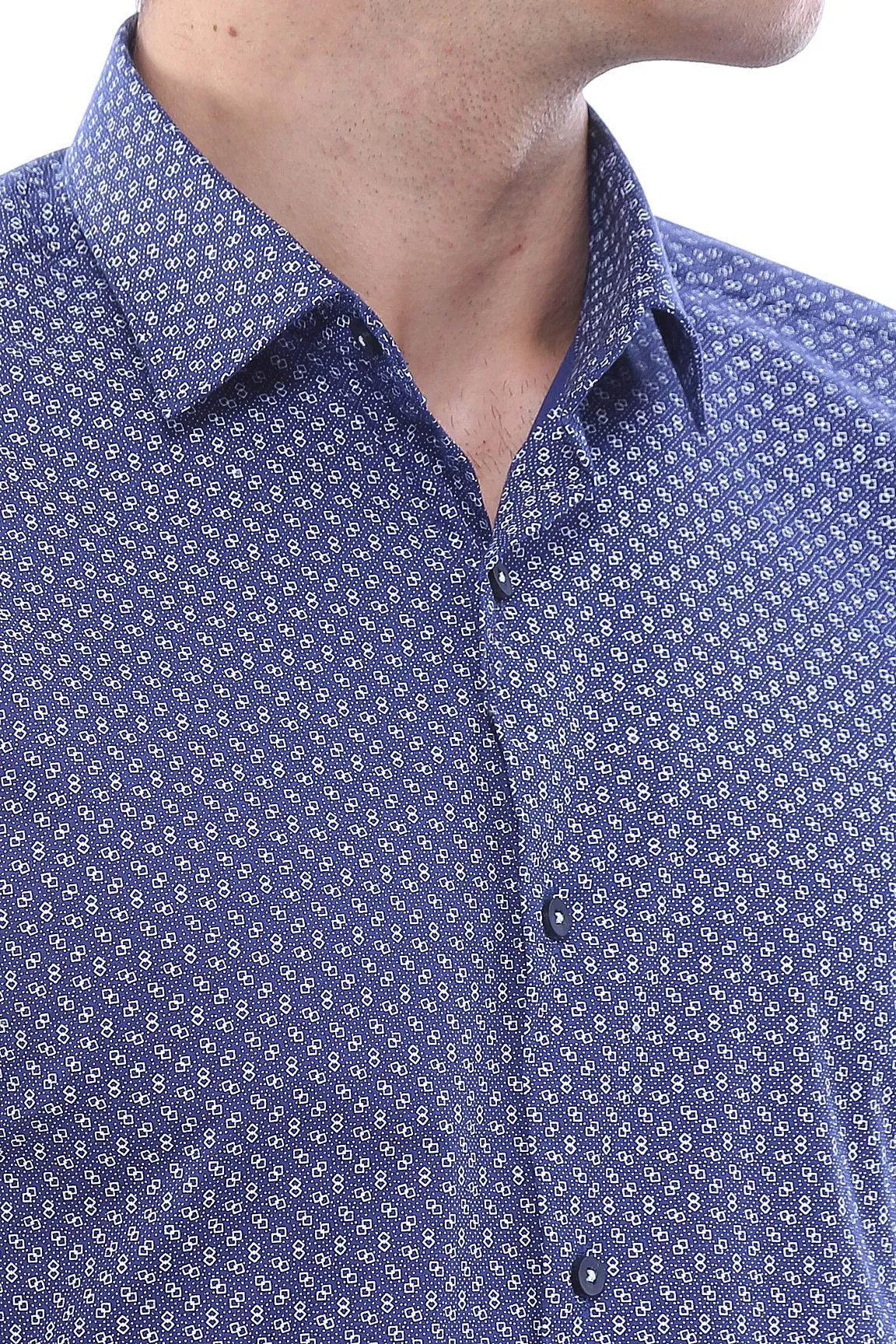 Navy Blue Patterned Shirt | Wessi sold by Wessi product image thumbnail 2