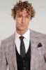 Checked Slim Fit Burgundy Men Suit - Wessi sold by Wessi