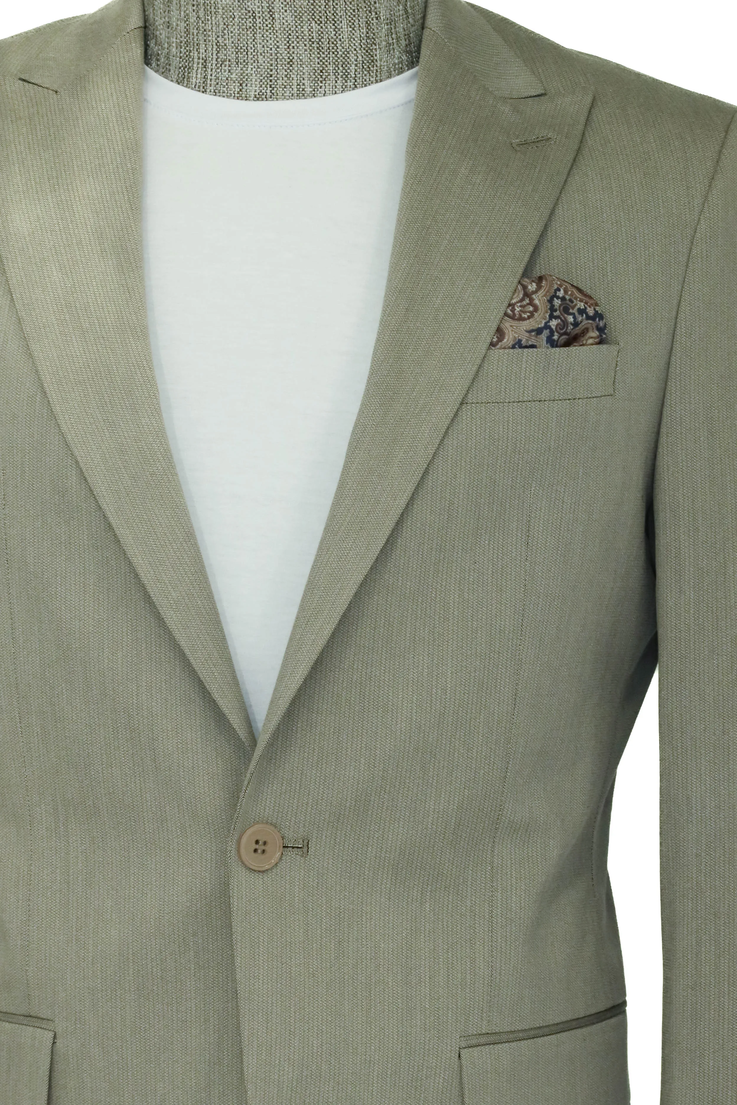 Single Buttons 2 Piece Beige Men Suit - Wessi sold by Wessi product image thumbnail 2