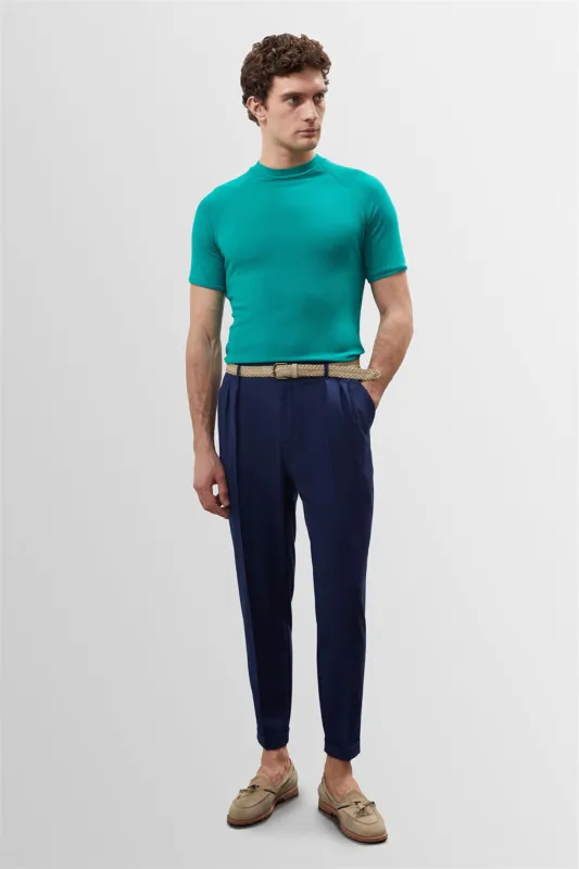 Men's Green Slim Fit Crew Neck  T-Shirt - Wessi sold by Wessi