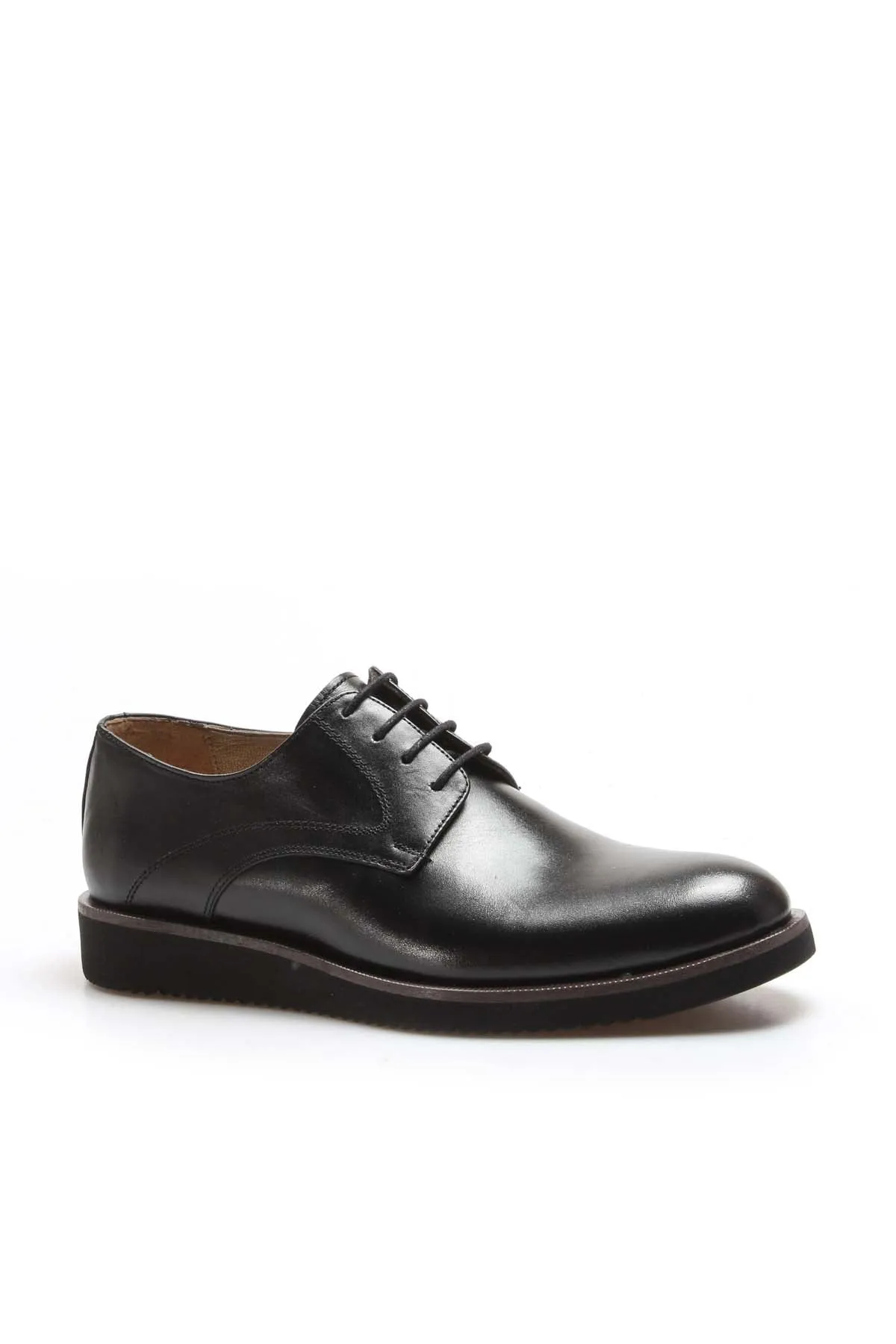 Men's Black Leather Derby Shoes-Wessi sold by Wessi product image thumbnail 4
