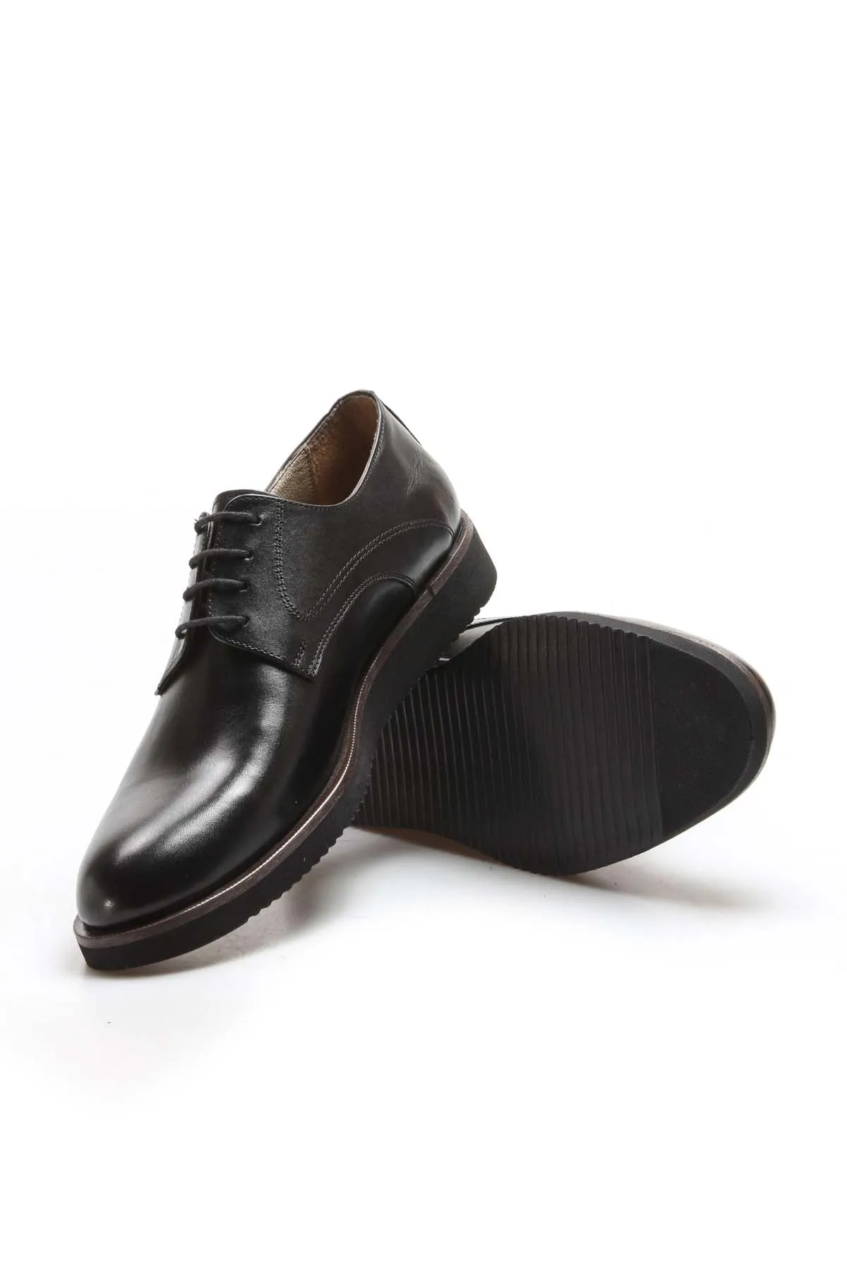 Men's Black Leather Derby Shoes-Wessi sold by Wessi product image thumbnail 5