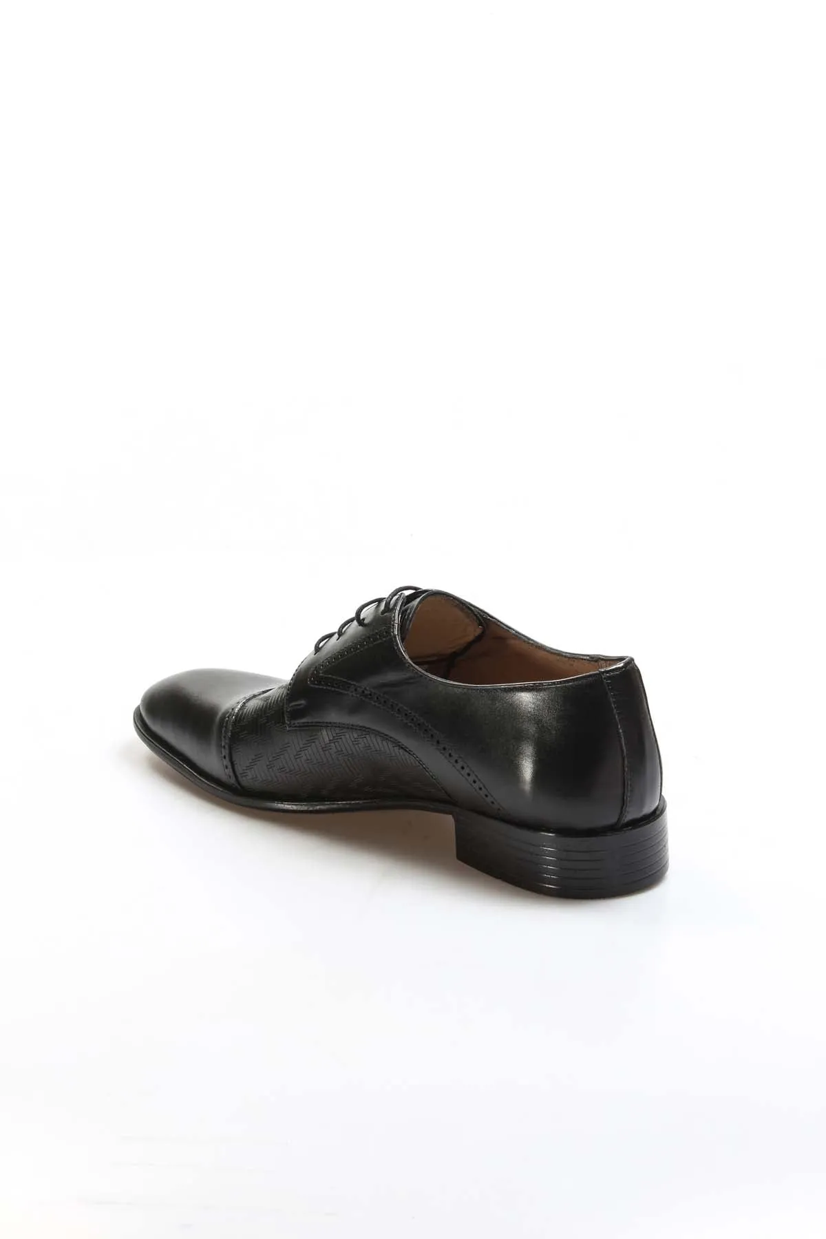 Men's Black Embossed Leather Oxfords-Wessi sold by Wessi product image thumbnail 2