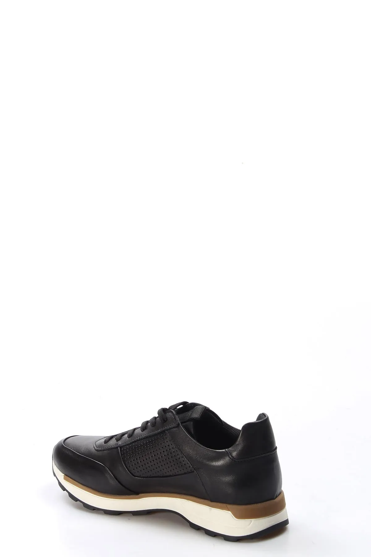 Men's Black and Brown Leather Sneakers-Wessi sold by Wessi product image thumbnail 3
