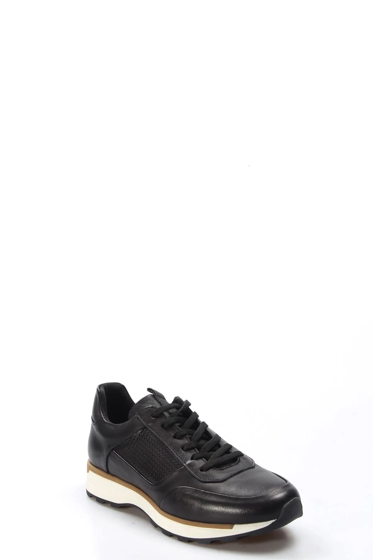 Men's Black and Brown Leather Sneakers-Wessi sold by Wessi product image thumbnail 4